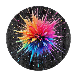 Vibrant Colour Explosion Design Cutting Board