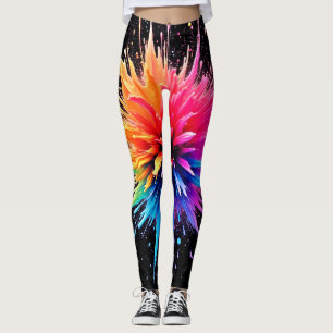 Vibrant Colour Explosion Design Leggings