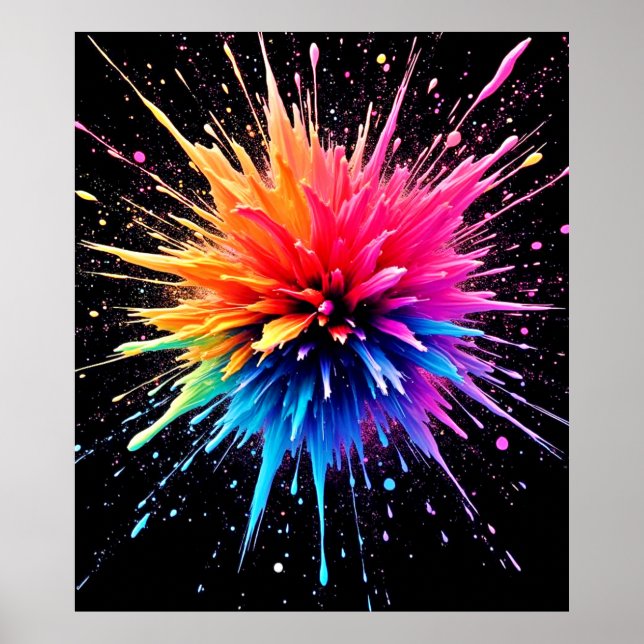 Vibrant Colour Explosion Design Poster (Front)