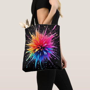 Vibrant Colour Explosion Design Tote Bag