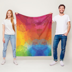 Vibrant Colour Explosions Fleece Blanket