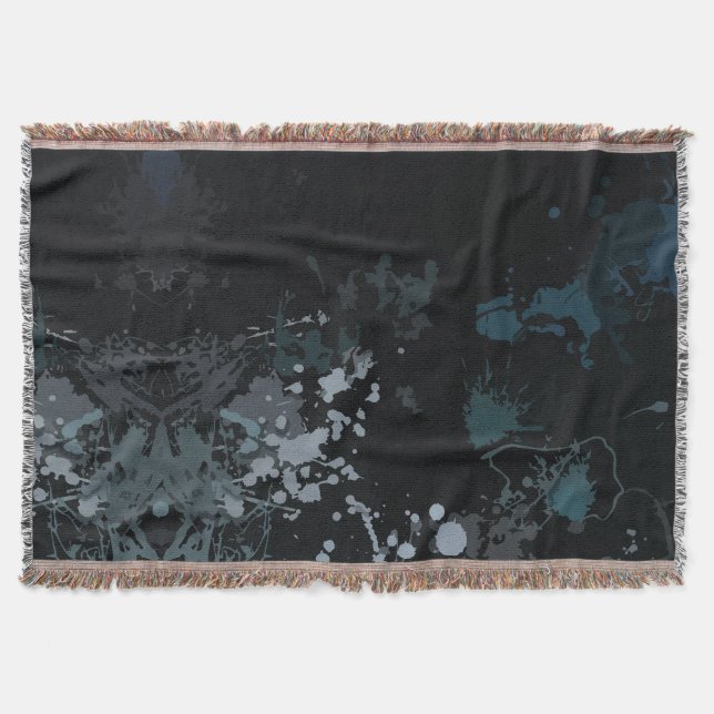 Vibrant Colour Explosions Throw Blanket (Front)