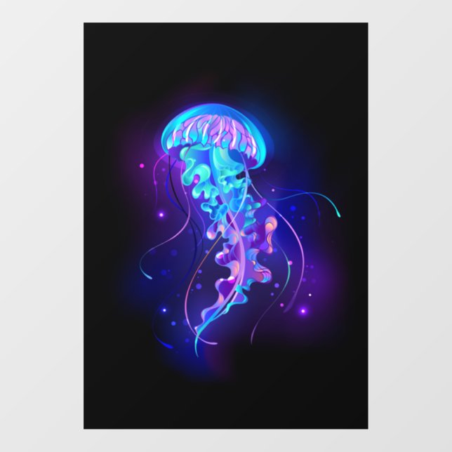 Vibrant Colour Glowing Jellyfish (Sheet)