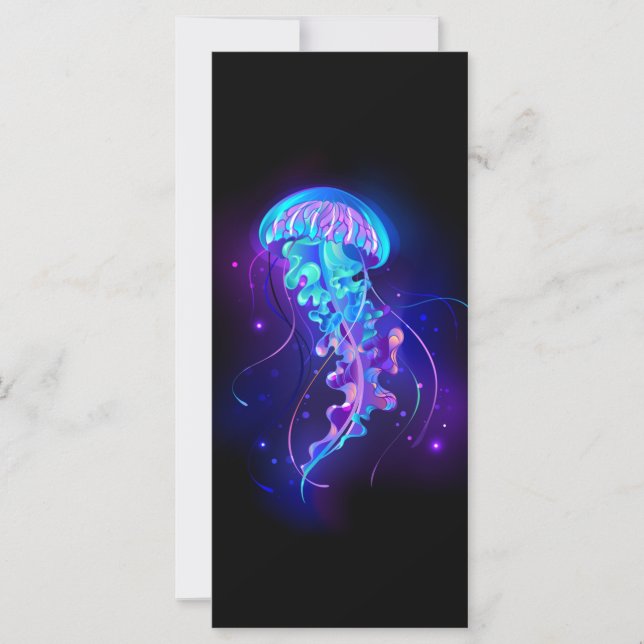 Vibrant Colour Glowing Jellyfish (Front)