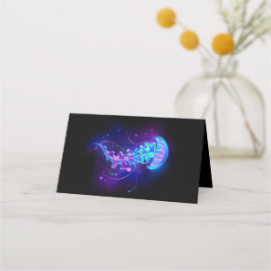 Vibrant Colour Glowing Jellyfish Appointment Card