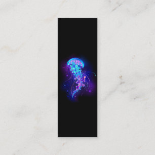 Vibrant Colour Glowing Jellyfish Calling Card