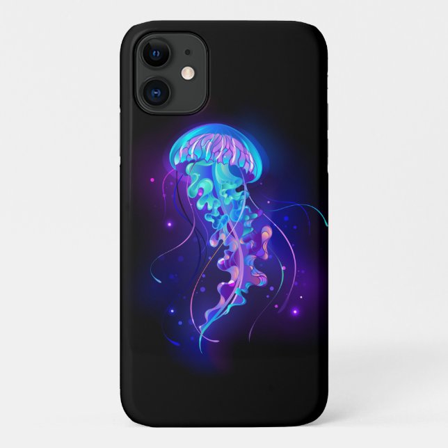 Vibrant Colour Glowing Jellyfish Case-Mate iPhone Case (Back)