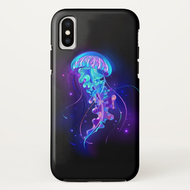 Vibrant Colour Glowing Jellyfish Case-Mate iPhone Case (Back)