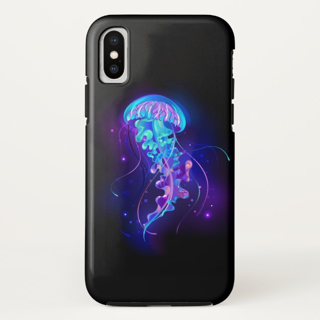 Vibrant Colour Glowing Jellyfish Case-Mate iPhone Case (Back)