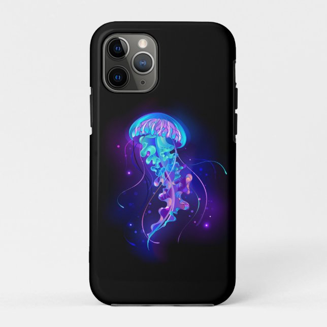 Vibrant Colour Glowing Jellyfish Case-Mate iPhone Case (Back)