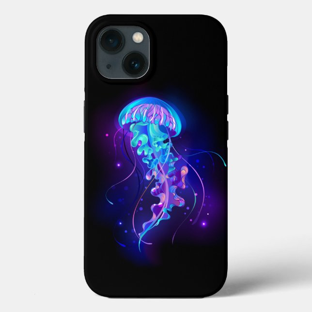 Vibrant Colour Glowing Jellyfish Case-Mate iPhone Case (Back)