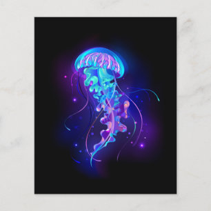 Vibrant Colour Glowing Jellyfish Flyer