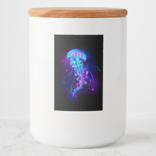 Vibrant Colour Glowing Jellyfish Food Label