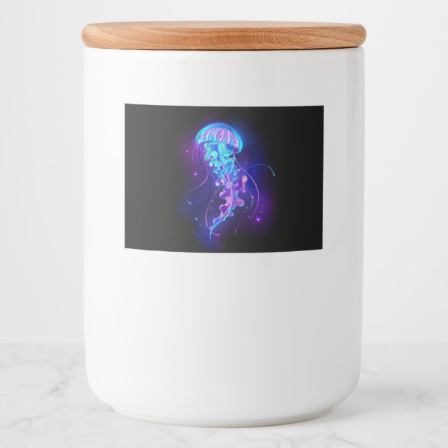 Vibrant Colour Glowing Jellyfish Food Label (Front)