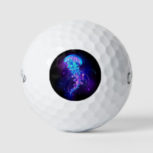 Vibrant Colour Glowing Jellyfish Golf Balls