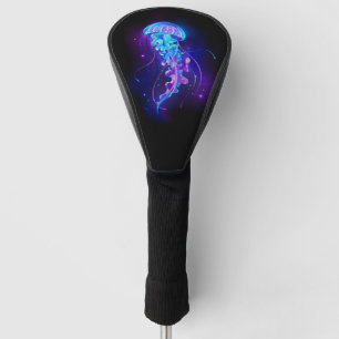 Vibrant Colour Glowing Jellyfish Golf Head Cover