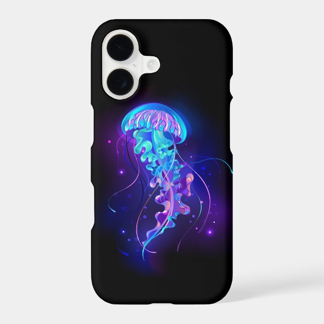Vibrant Colour Glowing Jellyfish iPhone Case (Back)