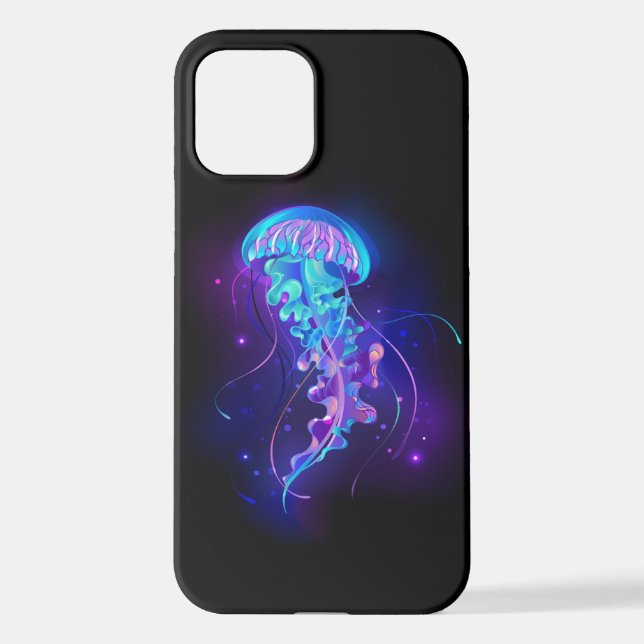 Vibrant Colour Glowing Jellyfish iPhone Case (Back)