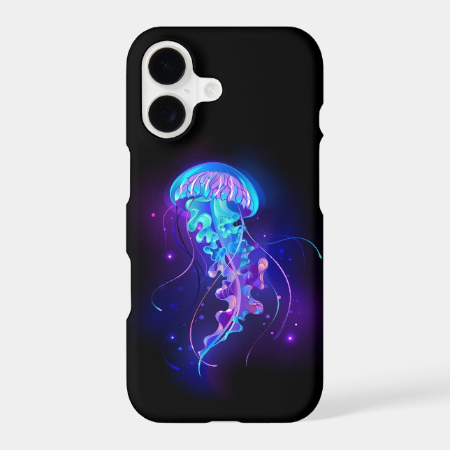 Vibrant Colour Glowing Jellyfish iPhone Case (Back)