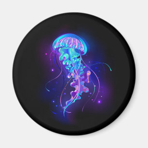 Vibrant Colour Glowing Jellyfish Magnet