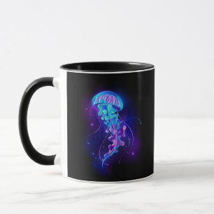 Vibrant Colour Glowing Jellyfish Mug