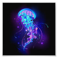 Vibrant Colour Glowing Jellyfish