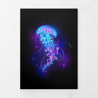 Vibrant Colour Glowing Jellyfish