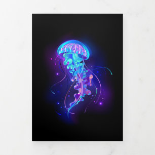 Vibrant Colour Glowing Jellyfish Tri-Fold Programme