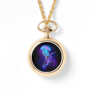 Vibrant Colour Glowing Jellyfish Watch
