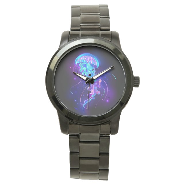 Vibrant Colour Glowing Jellyfish Watch (Front)