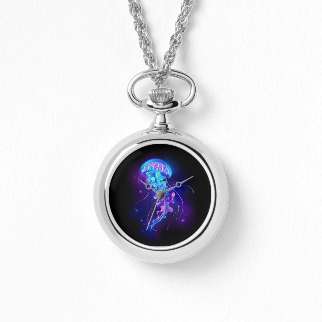 Vibrant Colour Glowing Jellyfish Watch (Front)