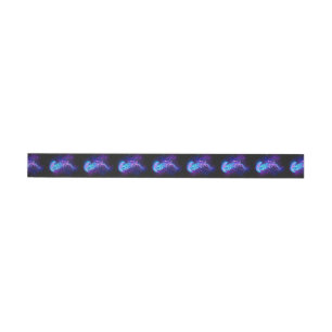 Vibrant Colour Glowing Jellyfish Wrap Around Label