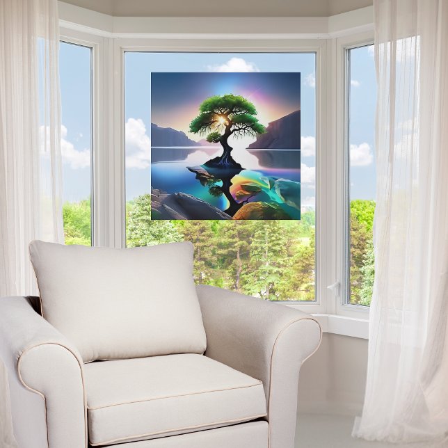 Vibrant Colour Lone Tree in a Stream (Creator Uploaded)