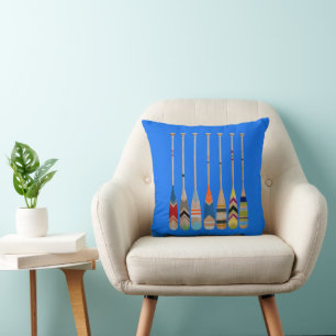 vibrant colour oars designs cushion