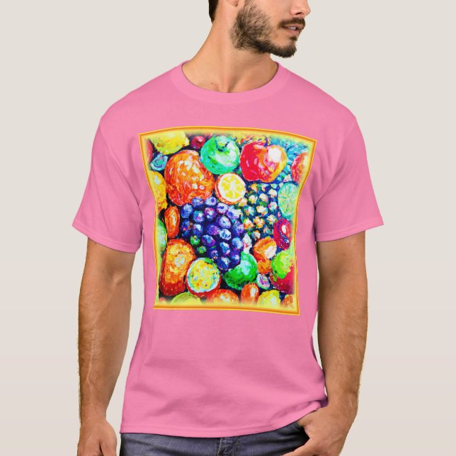 Vibrant Colour of Fruits. Buy Now T-Shirt (Front)