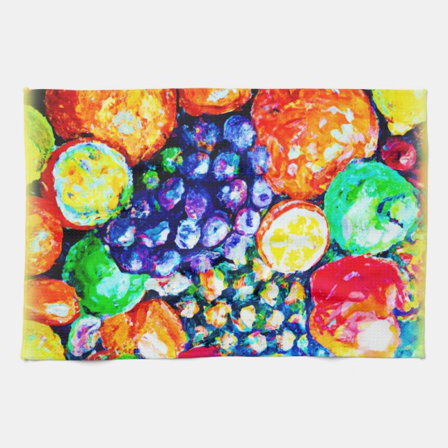 Vibrant Colour of Fruits. Buy Now Tea Towel (Horizontal)