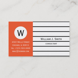 Vibrant Colour Professional Networking Orange Business Card