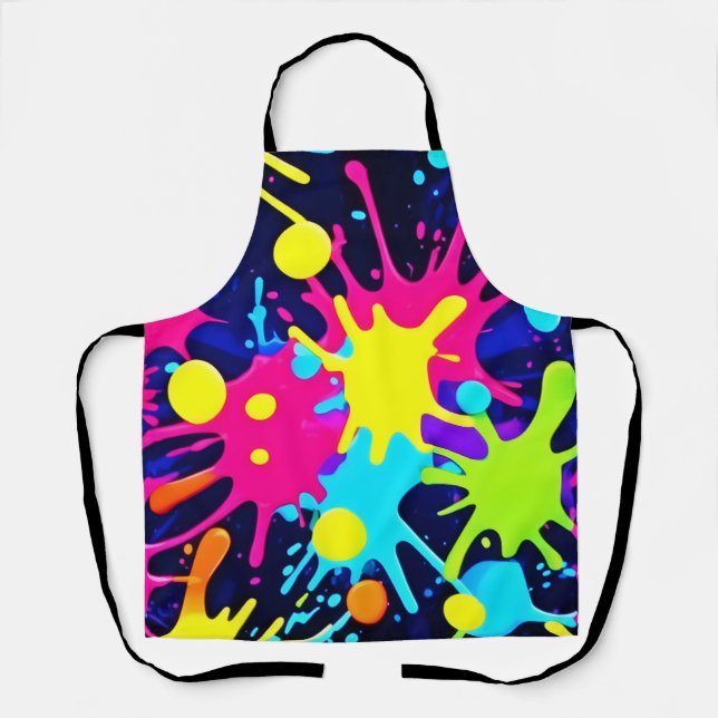 Vibrant Colour Splash Apron (Front)