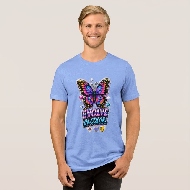 Vibrant Colour Splash Mug Tri-Blend Shirt (Front Full)