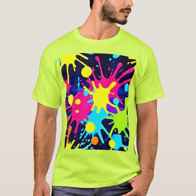 Vibrant Colour Splash T-Shirt (Front)