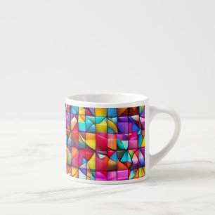 Vibrant Colour Tile Mosaic  Espresso Cup