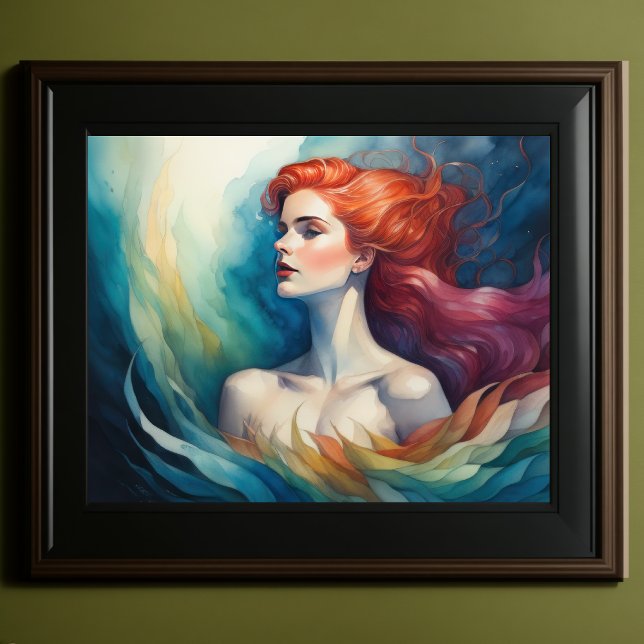 Vibrant Colour Watercolor Painting Woman Poster (Creator Uploaded)