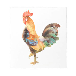 Vibrant coloured Rooster Notepad