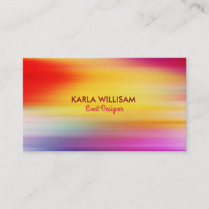 Vibrant Colourful Abstract Rays Background Business Card