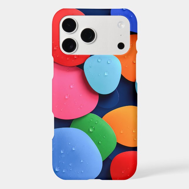 Vibrant Colourful Abstract Shapes with Water Drops (Back)