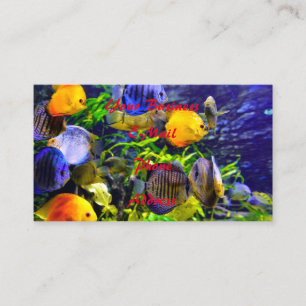 Vibrant Colourful Aquatic Tropical Sea Fish Business Card