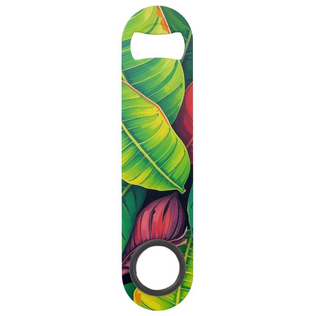 Vibrant Colourful Banana Foliage Pattern (Front)