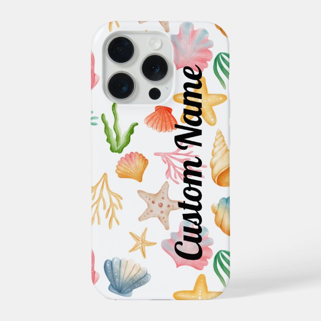Vibrant Colourful Beachside Sea Shell iPhone Case (Back)