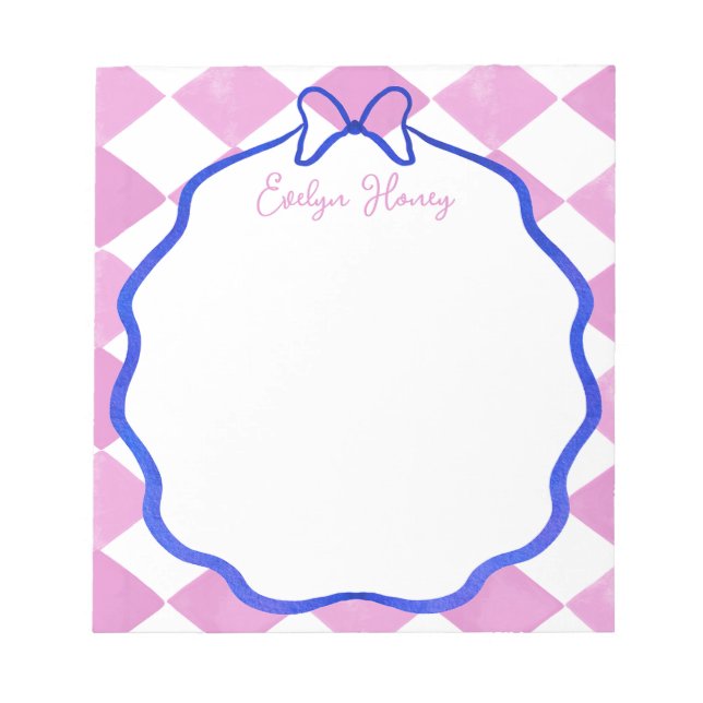 Vibrant Colourful Bold Colours Wavy Border Notepad (Front)