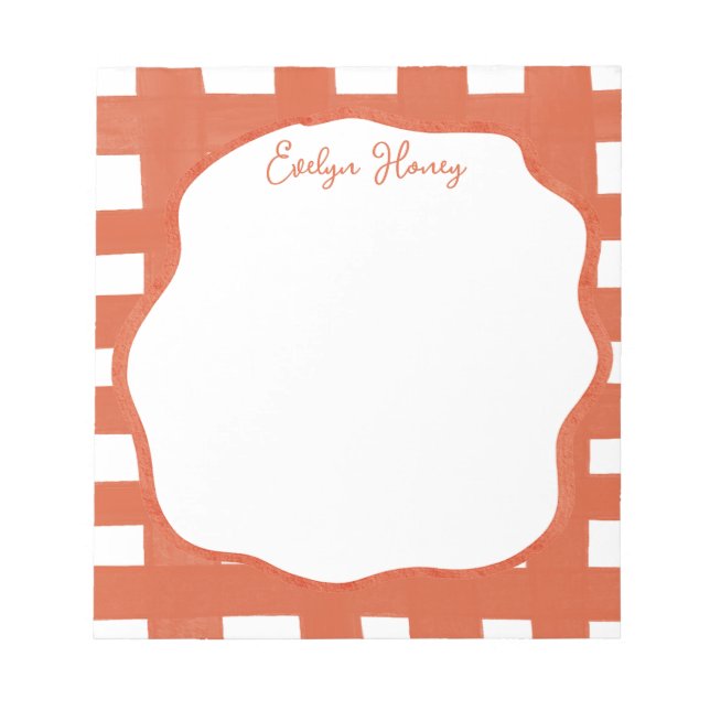 Vibrant Colourful Bold Colours Wavy Border Notepad (Front)
